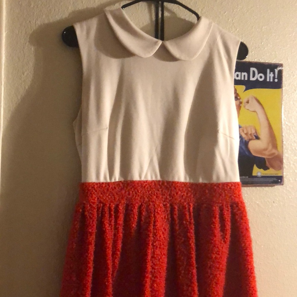 Esley size L vintage dress Peter Pan collar